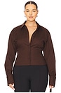 view 2 of 8 by Marianna Elsie Shirt in Chocolate Brown