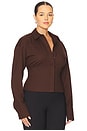 view 4 of 8 by Marianna Elsie Shirt in Chocolate Brown