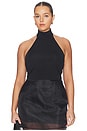 view 2 of 10 Claudette Halter Knit Top in Black