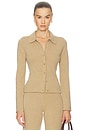 view 1 of 4 by Marianna Berke Button Down Top in Camel