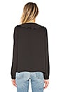 view 3 of 5 BLUSA BOHO CON VOLANTES in Black