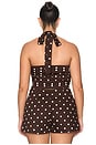 view 6 of 8 POLINA トップ in Brown & Ivory Dot