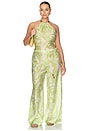 view 8 of 8 Nyra Top in Green Riviera Abstract