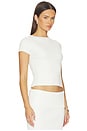 view 2 of 4 Jordin Short Sleeve Rib Top in Ivory