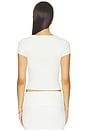 view 3 of 4 Jordin Short Sleeve Rib Top in Ivory