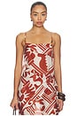 view 1 of 4 Caila Top in Brown Riviera Abstract