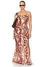 view 8 of 8 Caila Top in Brown Riviera Abstract