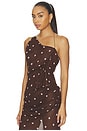 view 2 of 4 Ramona Top in Brown & Purple Dot
