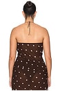 view 6 of 8 Ramona Top in Brown & Purple Dot