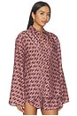 view 2 of 5 Leny Shirt in Brown Geo Dot