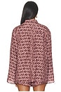 view 3 of 5 Leny Shirt in Brown Geo Dot