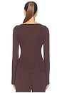 view 3 of 4 Sibylla Rib Knit Top in Chocolate