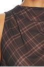 view 6 of 5 Albany Top in Brown Plaid