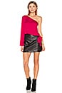 view 1 of 3 The One Shoulder Blouse in Raspberry