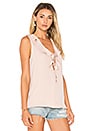view 2 of 4 The Ruffle Boho Tank in Taupe