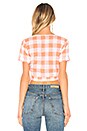 view 3 of 4 The Lani Wrap Top in Sherbert Orange