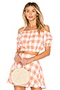 view 1 of 4 TOP CON HOMBROS DESCUBIERTOS THE RUFFLE in Sherbert Gingham