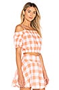 view 2 of 4 TOP CON HOMBROS DESCUBIERTOS THE RUFFLE in Sherbert Gingham