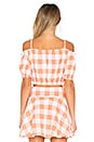 view 3 of 4 TOP CON HOMBROS DESCUBIERTOS THE RUFFLE in Sherbert Gingham