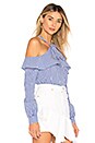 view 2 of 4 TOP COLD SHOULDER RENEE in Sea Stripe