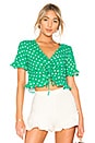 view 1 of 4 The Lucia Blouse in Green Dot