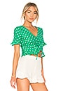view 2 of 4 The Lucia Blouse in Green Dot