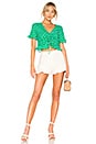 view 5 of 4 The Lucia Blouse in Green Dot