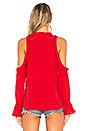 view 3 of 4 BLOUSE ÉPAULES APPARENTES THE BELL in Red