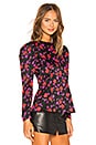 view 2 of 4 The Eleonora Blouse in Black & Red Floral