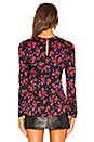 view 3 of 4 The Eleonora Blouse in Black & Red Floral