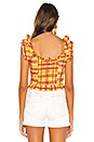 view 3 of 4 The Laci Top in Yellow Plaid