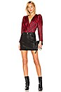 view 5 of 5 The Victoire Bodysuit in Red Houndstooth