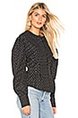 view 3 of 5 The Louise Blouse in Black Mini Dot