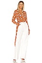 view 1 of 4 The Lydie Top in Rust & Ivory Dot