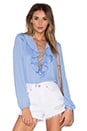 view 1 of 5 The Ruffle Boho Blouse in Marina