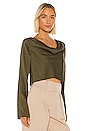 view 2 of 4 The Florina Top in Olive Green