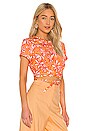 view 2 of 4 TOP CROPPED ABELLE in Orange Floral