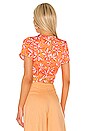 view 3 of 4 TOP CROPPED ABELLE in Orange Floral