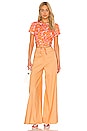 view 4 of 4 TOP CROPPED ABELLE in Orange Floral