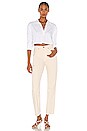 view 4 of 4 LS Cropped Polo in White