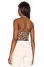view 3 of 4 The Kathryn Top in Tan Abstract Tiger