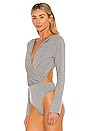 view 4 of 6 LAPEL ボディスーツ in Heather Gray