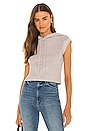 view 1 of 4 Mika Sleeveless Hoodie in Natural Tonal Marl