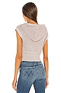 view 3 of 4 Mika Sleeveless Hoodie in Natural Tonal Marl