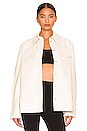 view 1 of 4 Aylah Leather Blouse in Cream