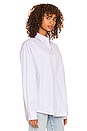 view 2 of 4 Bastien Button Down Top in Blue & White Stripe