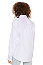 view 4 of 4 Bastien Button Down Top in Blue & White Stripe