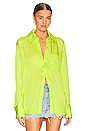 view 1 of 4 Lenae Shirt in Lime Green