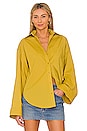 view 2 of 5 Eliora Button Down Top in Olive Green