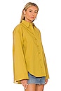 view 3 of 5 Eliora Button Down Top in Olive Green